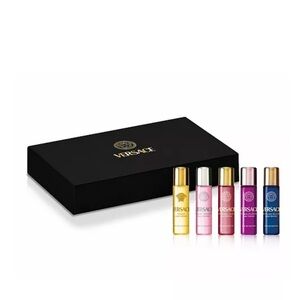 Versace Multicolor Mini Travel Spray Set with Gold Accents